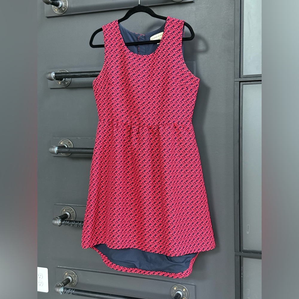 Anthropologie Red Jacquard Dress size 14
